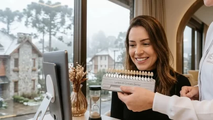 Quando decidimos transformar o sorriso com lentes de contato dental em Gramado e Canela, a primeira imagem que costuma vir à mente é a de dentes perfeitamente brancos.